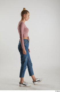 Kate Jones  1 blue jeans casual dressed pink long…